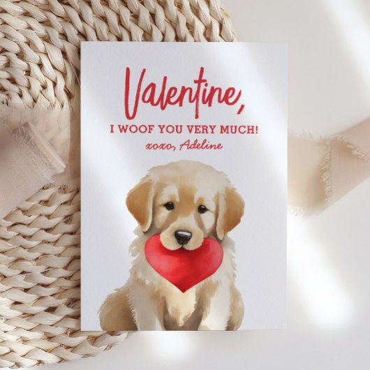 Welpe Dog Kids Valentinstag Mitteilungskarte
