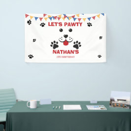 Welpe Dog Lasse Pawty Birthday Boy Banner