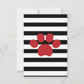 Welpe Dog Lasse Pawty Birthday Boy Dankeskarte (Rückseite)