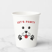 Welpe Dog Lasse Pawty Birthday Kid Pappbecher (Rückseite)