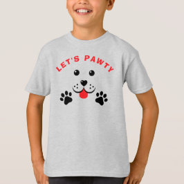 Welpe Dog Lasse Pawty Birthday Kid T-Shirt