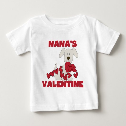 Welpe Dog Nana's Valentine Baby T-shirt (Vorderseite)