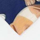 Welpe Dog Navy Blue Design Fleecedecke (Ecke)