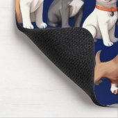 Welpe Dog Navy Blue Design Mousepad (Ecke)