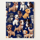 Welpe Dog Navy Blue Design Planer (Rückseite)