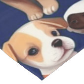 Welpe Dog Navy Blue Design Tischdecke (Schrägansicht)