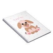 Welpe Dog Pastel Personalisierter Cartoon Einfach Notizblock (Rechte Seite)