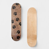 Welpe Dog Paw Prints in Sand Skateboard / Wall Art (Vorderseite)