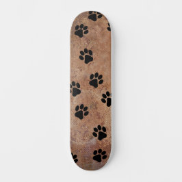 Welpe Dog Paw Prints in Sand Skateboard / Wall Art
