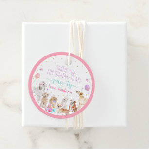 Welpe Dog Pink Girl Paw ty Birthday Geschenkanhänger