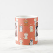 Welpe Dog Santa Pattern 2 Foto Ferienhaus Rote Tas Kaffeetasse (Mittel)