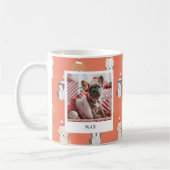 Welpe Dog Santa Pattern 2 Foto Ferienhaus Rote Tas Kaffeetasse (Links)