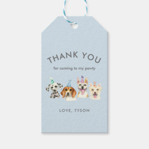 Welpe Dog Thema Geburtstag Danke Ihnen für Ihren G Geschenkanhänger