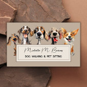 Welpe Dog Walker Sitter Modernes Beruflich Visitenkarte