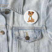 Welpe Doggie in Grün Button (Beispiel)