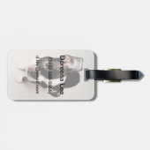 Welpe Edison Boston Terrier Gepäckanhänger (Rückseite horizontal)