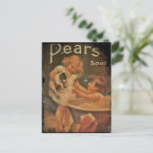 Welpe ein Bad von Birnenseife geben Postkarte (Stehend Vorderseite)