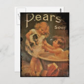 Welpe ein Bad von Birnenseife geben Postkarte (Vorne/Hinten)