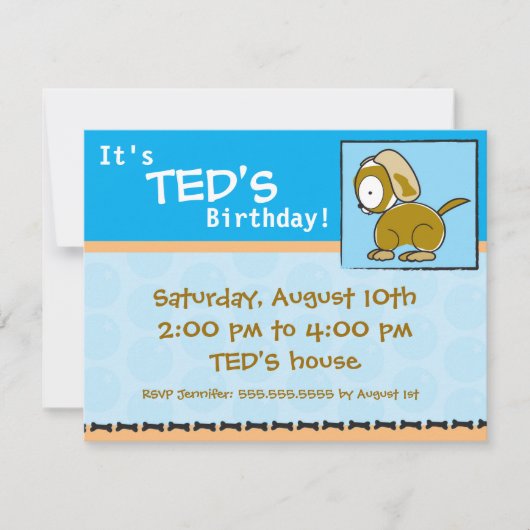 Welpe Einladung (Vorderseite)