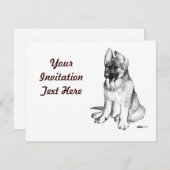 Welpe Einladung (Vorne/Hinten)