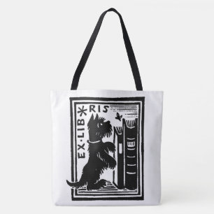 Welpe Ex Libris Buchclub Bibliophile Tasche