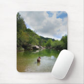 Welpe Exploration Barton Creek - Austin Texas Mousepad (Mit Mouse)