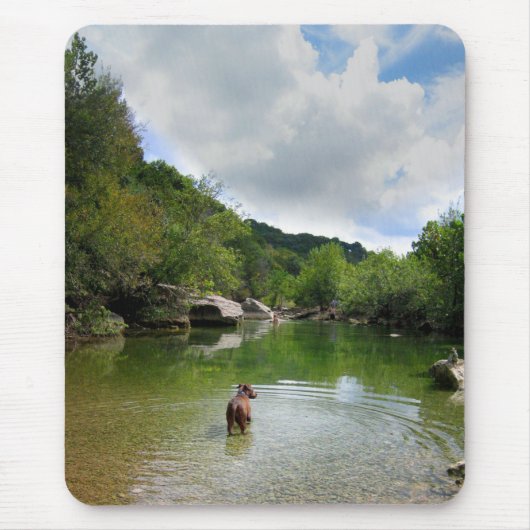 Welpe Exploration Barton Creek - Austin Texas Mousepad (Vorne)