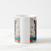 Welpe expressive abstrakte Tierkunst Kaffeetasse (Mittel)