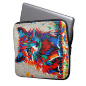 Welpe expressive abstrakte Tierkunst Laptopschutzhülle (Vorderseite Links)