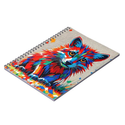 Welpe expressive abstrakte Tierkunst Notizblock (Linke Seite)