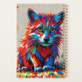 Welpe expressive abstrakte Tierkunst Planer (Rückseite)