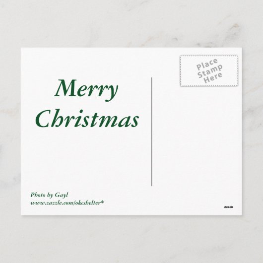 Welpe Feiertagspostkarte (Rückseite)