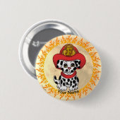 Welpe Feuerwehrmann Knopf Button (Vorne & Hinten)