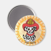 Welpe Feuerwehrmann Magnet (Vorderseite/Rückseite)