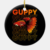 Welpe Fish 80's Style Tropical Fish Keeper  Keramik Ornament (Hinten)