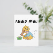 Welpe füttern mir T-Shirts und Geschenke Postkarte (Stehend Vorderseite)