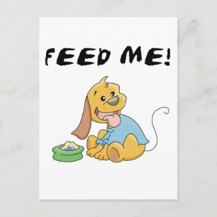 Welpe füttern mir T-Shirts und Geschenke Postkarte