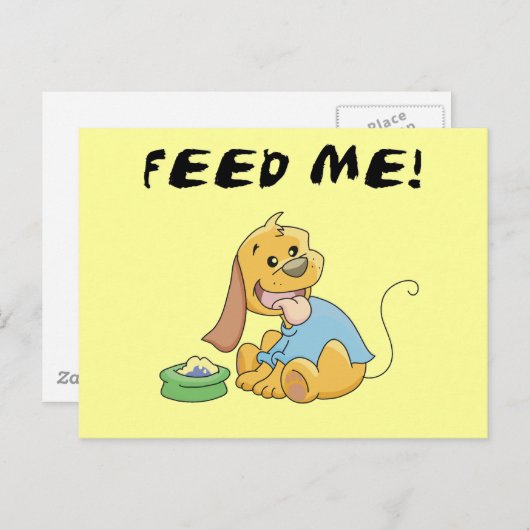 Welpe füttern mir T-Shirts und Geschenke Postkarte (Vorne/Hinten)