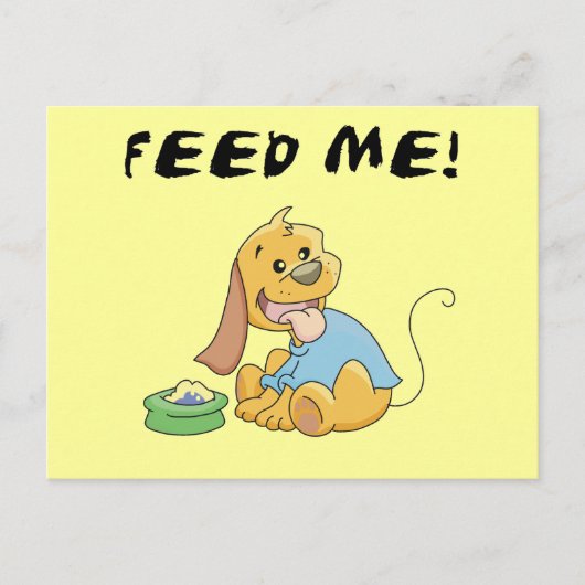 Welpe füttern mir T-Shirts und Geschenke Postkarte (Vorderseite)