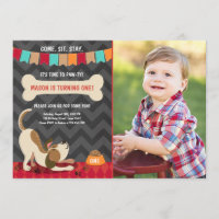 Welpe Geburtstag Einladung Paw-ty Puppy Party