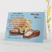 Welpe-Golden Retriever-Hundeportrait vermisst Karte (Gelbe Blume)