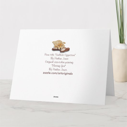 Welpe-Golden Retriever-Hundeportrait vermisst Karte (Rückseite)