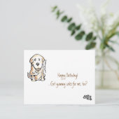 Welpe Gonta Postcard - By Gag Circus, Osaka Japan Postkarte (Stehend Vorderseite)