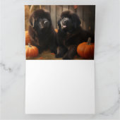 Welpe Herbst Kürbis Karte (Innenseite)