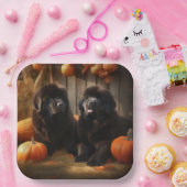 Welpe Herbst Kürbis Pappteller (Party)