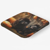 Welpe Herbst Kürbis Pappteller (Gewinkelt)