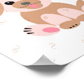 Welpe Hund Cartoon Pastel Personalisiert neutral Poster (Ecke)