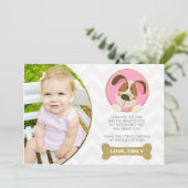 Welpe Hund Danke, dass Sie Foto Paw-Ty Paw Krawatt Dankeskarte (Stehend Vorderseite)