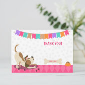 Welpe Hund danke Ihnen Card Paw-Ty Paw Krawatte Gi (Stehend Vorderseite)