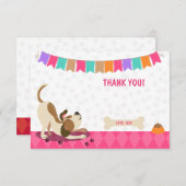 Welpe Hund danke Ihnen Card Paw-Ty Paw Krawatte Gi (Vorne/Hinten)